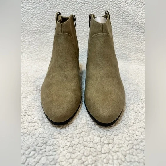 Old Navy Olive Faux-Suede Ankle Boots - Picture 1 of 15